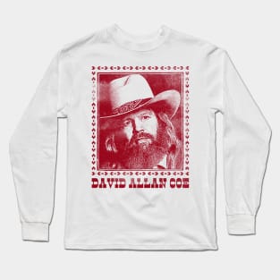 David Allan Coe / Retro Style Fan Design Long Sleeve T-Shirt